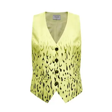 DYON D26-9314 Vest: Neon Audacity Meets Textured Sophistication