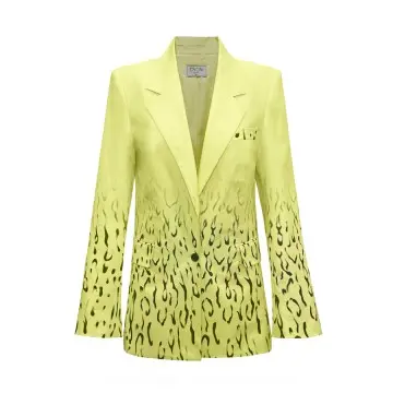 DYON D25-9546 Digitally Printed Blazer: Neon Artistry in Tailored Form