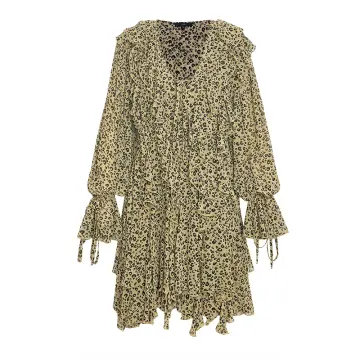 DYON D26-9369 Leopard Ruffle Dress: Wild Elegance, Effortless Charm